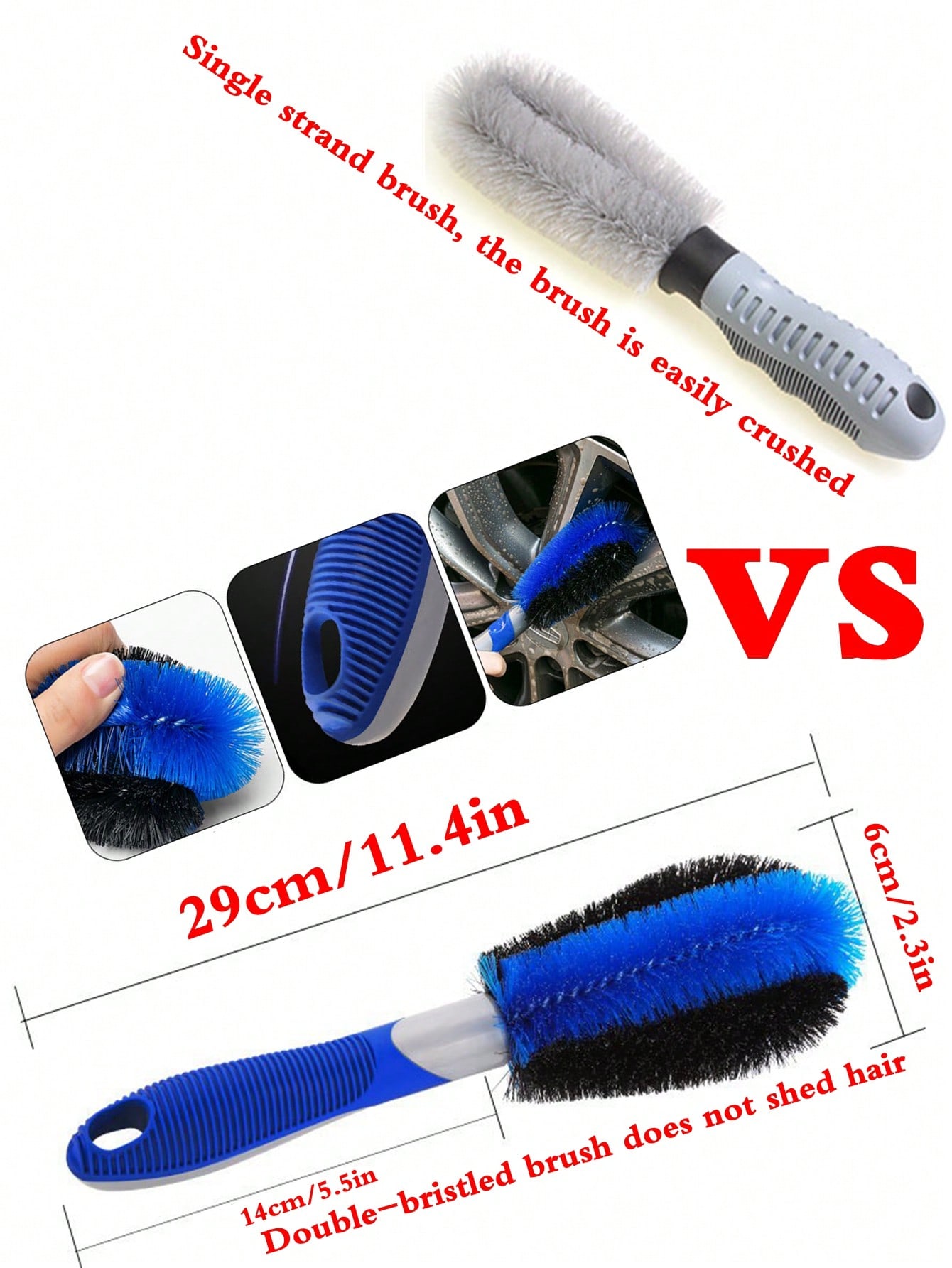 1pc car wheel brush blue handle tire brush special for cleaning wheel rims car washing tool cleaning brush