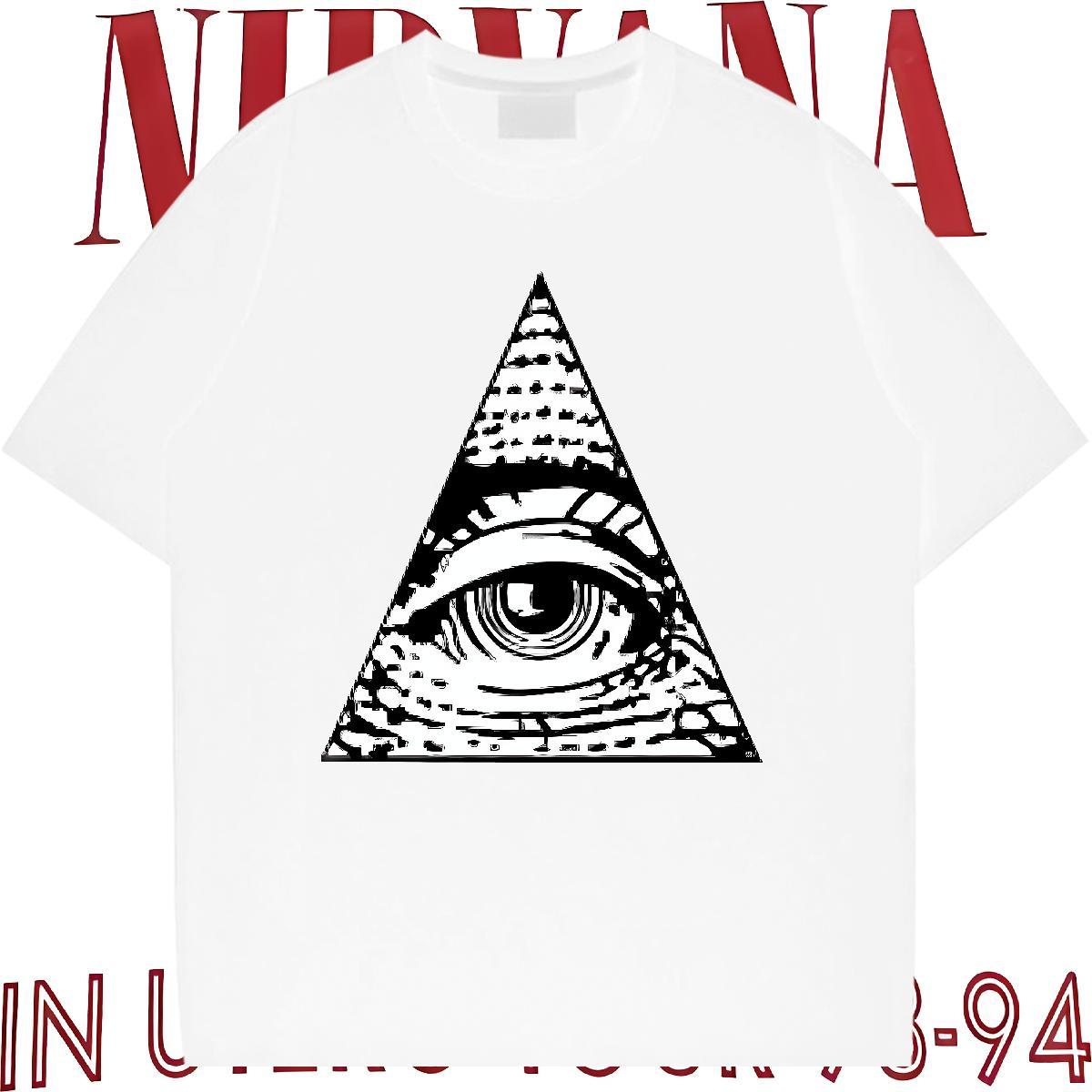 Designer Fashion T Shirts Men eye of the devil Tee Shirt 230g 100% Cotton Outdoor Loose Floral Print Breathable Crew Neck Tshirts
