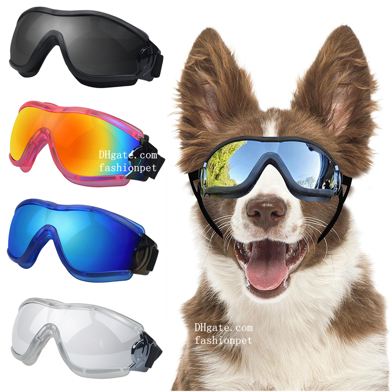 Dog Sunglasses Dog Goggles with Adjustable Strap for Travel Skiing and Anti-Fog Dog Snow Goggles Pet Goggles for Medium to Large Dog Anti-UV Eye Prote