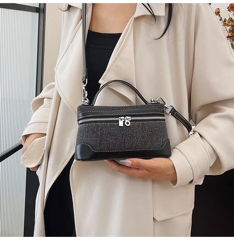 Bag Denim Color-matching Portable Small Square Women's Cross-border Trendy Explosive Shoulder Crossbody zhanyishengli