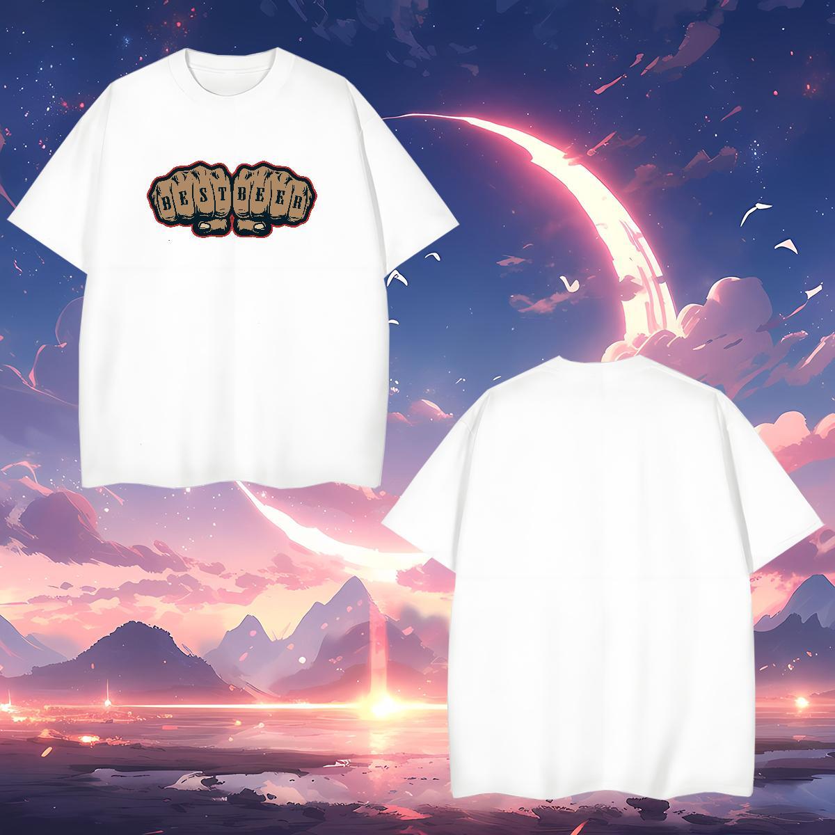 T Shirt For Man 230g 100% Cotton hands Hip Hop Breathable Short Sleeve Custom Printing Men Tees Designer High Quality Tops