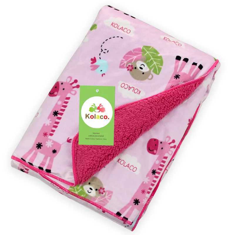 New baby blanket printing and thick double temperature baby blanket short wool blanket 102 * 76cmW240810
