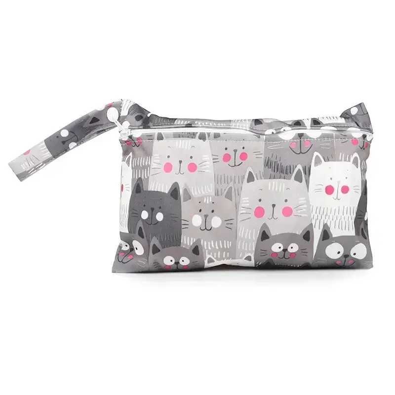 Large capacity baby diaper bag with zipper pocket and cute cartoon pattern baby accessories waterproof bag W240812
