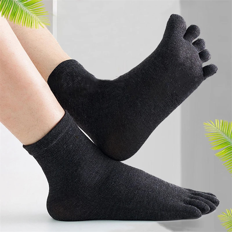 5pairs Unisex Men Women Toe Socks Cotton Five Finger Socks Running Breathable Sweat Deodorant Antibacterial Casual Sports Sock 240812