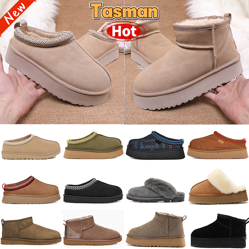 Women Australia Slippers Designer slides Tazz snow Winter Sheepskin womens boots Ladies Tasman Platform Fur Boot Classic Ultra Mini Suede Wool Ankle Booties