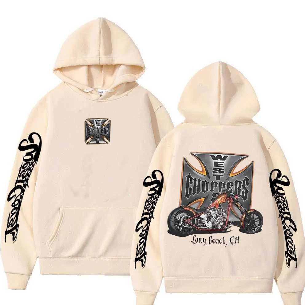 West Coast helicopter graphic hoodie mens retro streetwear mens long sleeved oversized sportswear mens Gothic hoodieW24072536874 3