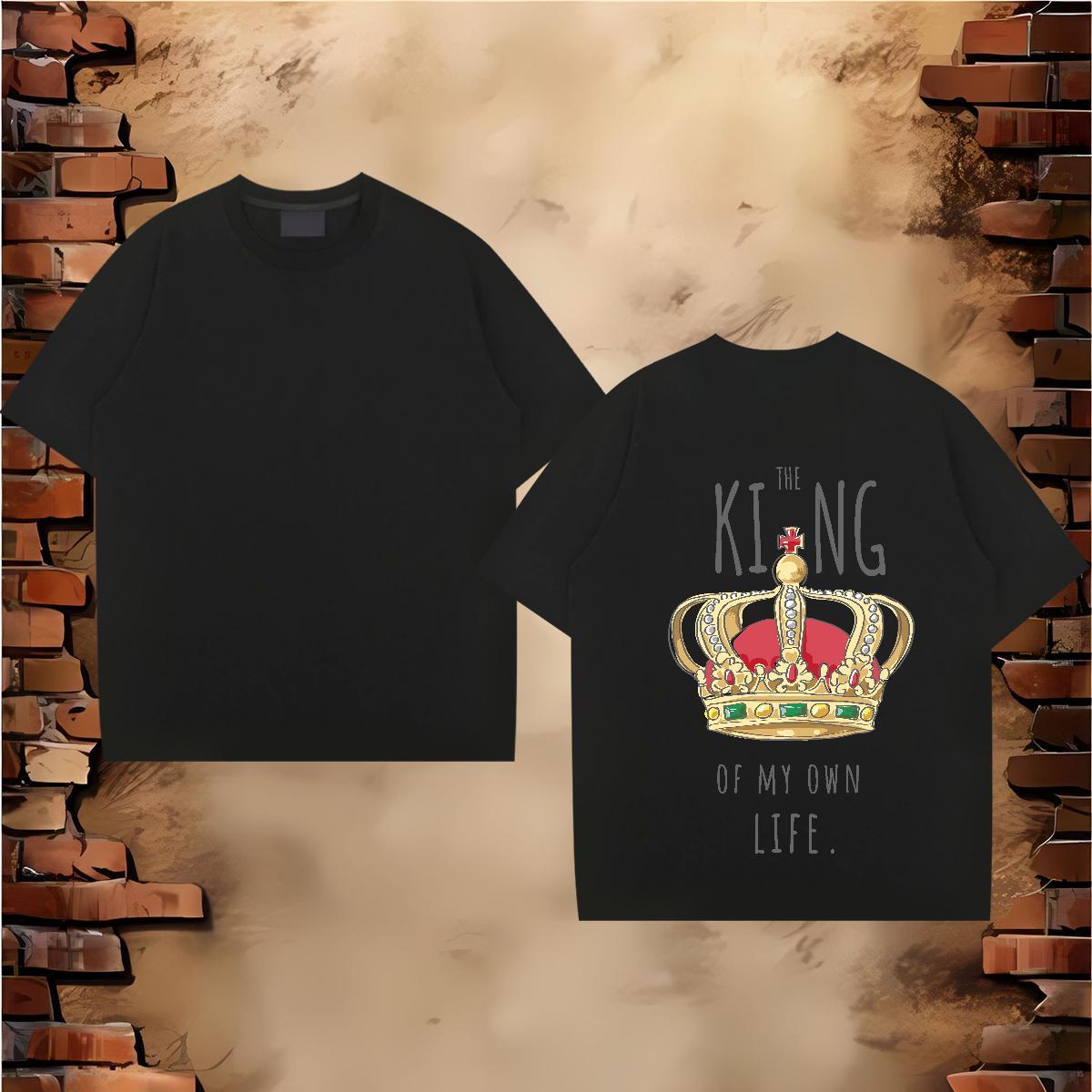DIY Customized Mens T Shirts letter Tshirts 230g Cotton Street Loose Fit White Plus Size Short Sleeve O-Neck Men Tops Tees
