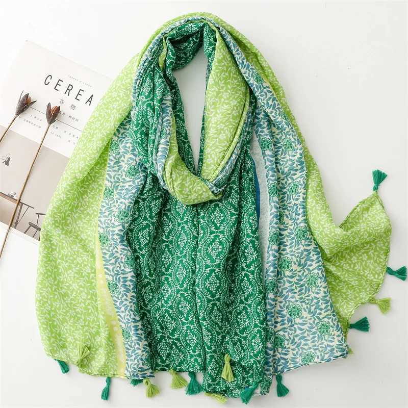 Luxury brand scarf Bohemian cotton shawl womens bag large Pashmina headscarf headband scarf Islamic headscarf Bouvanda Foulard Stoles W240810
