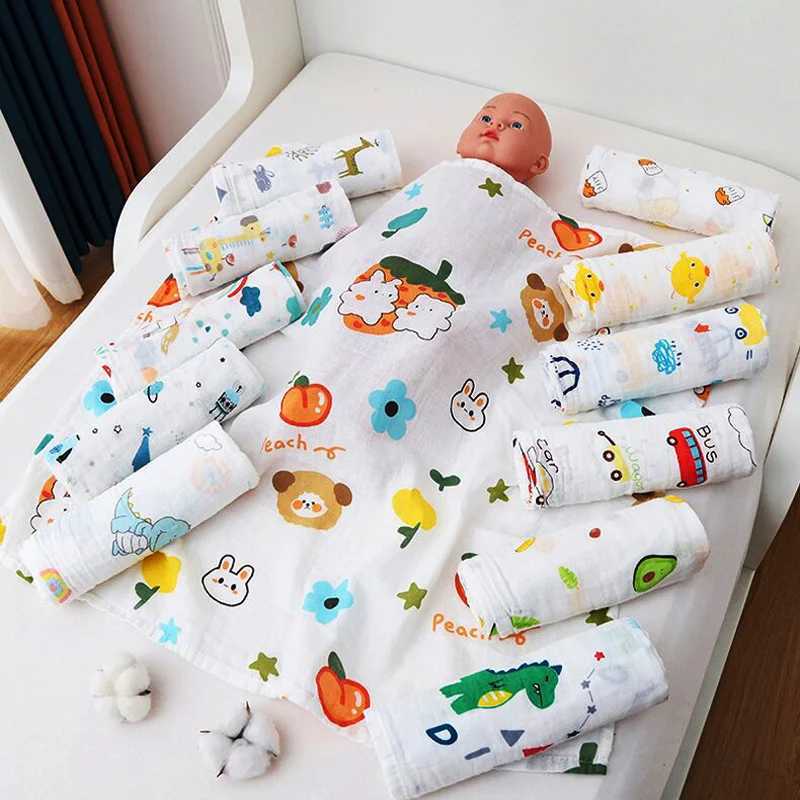 70x70cm baby blanket ultra soft organic cotton newborn birds nest packaging double-layer baby feeding denim towel baby suppliesW240810