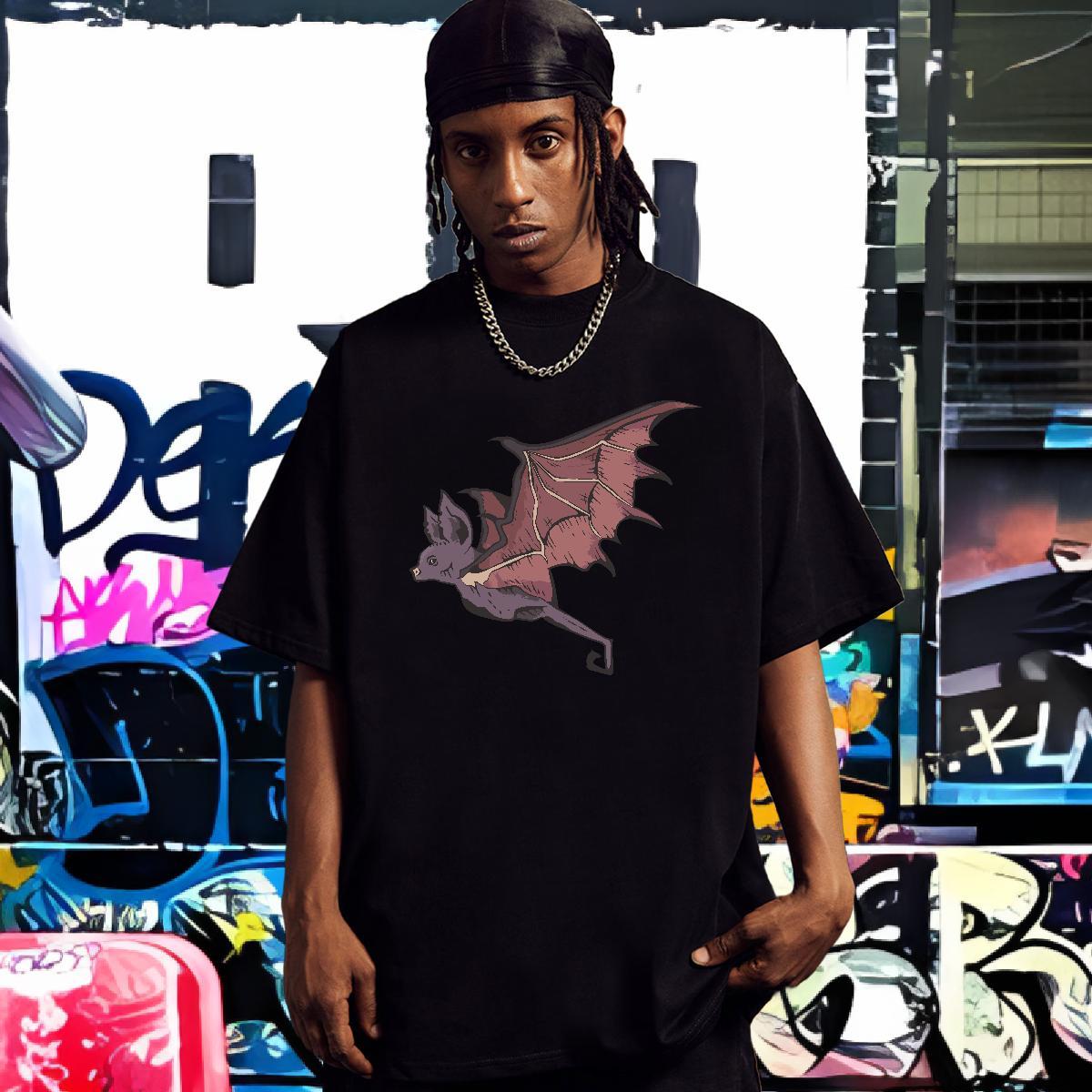 Designer Man T Shirts bat Breathable Crew Neck Street Wear Graphic 230g 100% Cotton Men Tees DIY Customized Top Tees