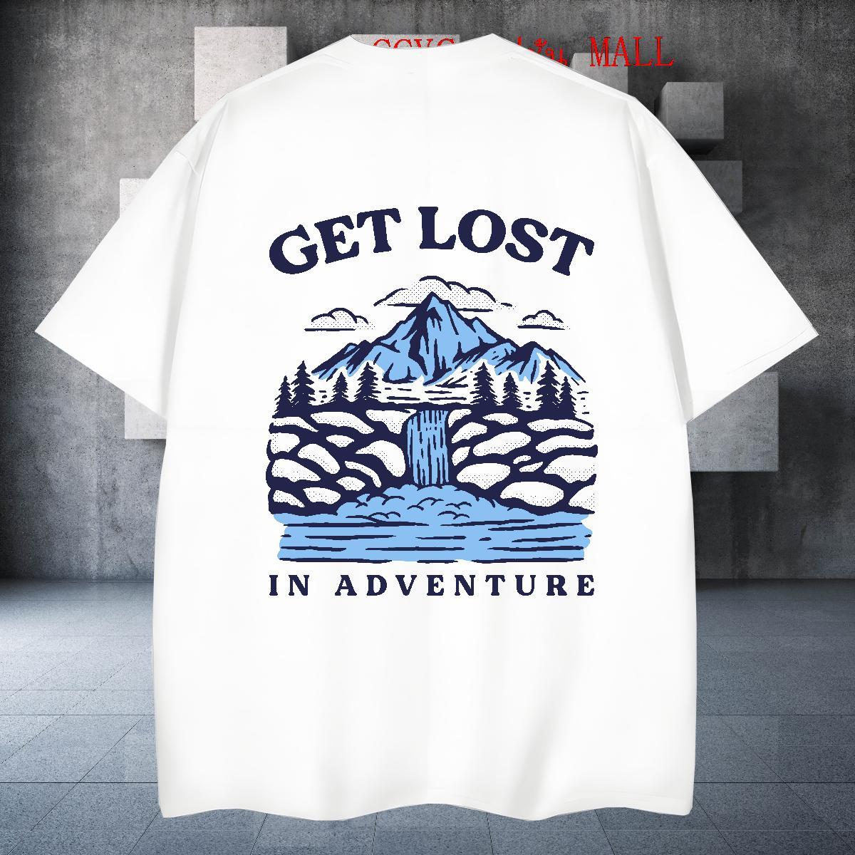 New Man T Shirts mountains Tops 100% Cotton 230g Casual Beach Comfortable Custom Print Plus Size Short Sleeve Soft Mens Tshirts