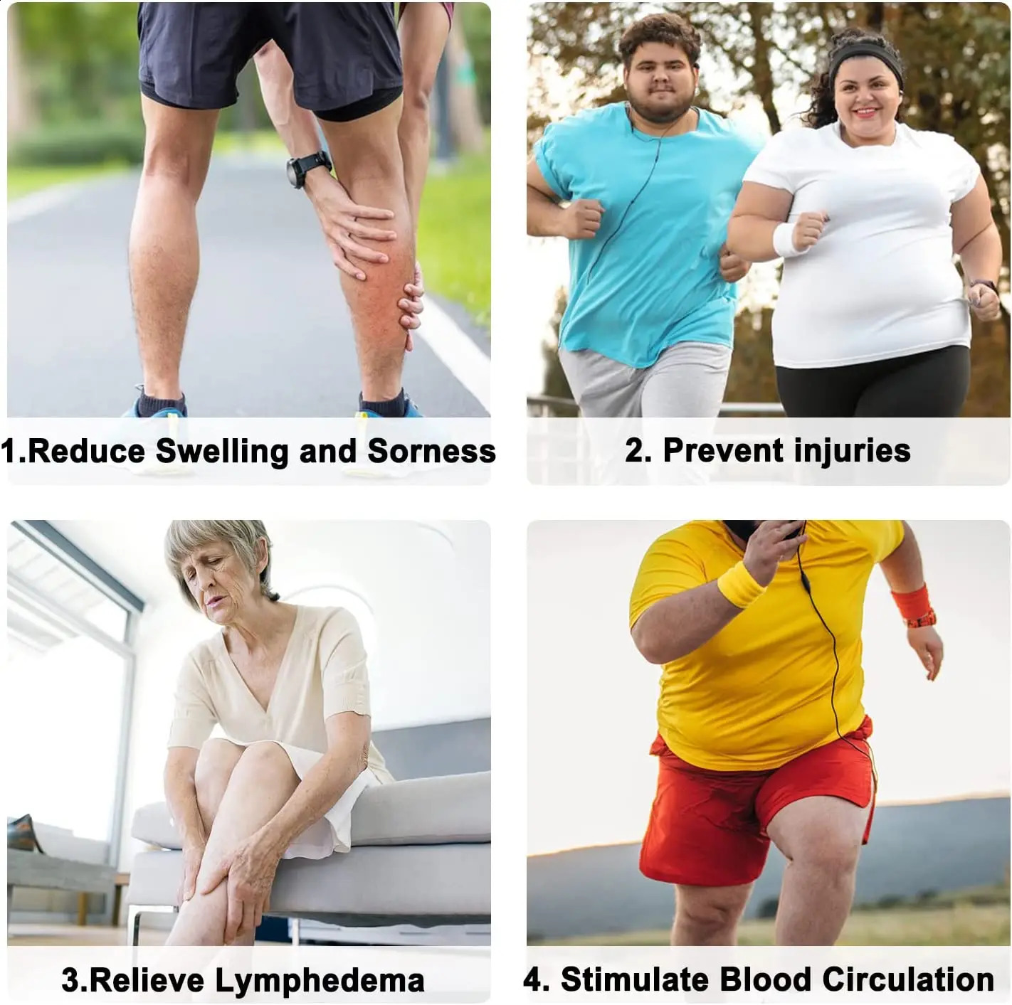 35 Pairs Compression Socks Varicose Veins Knee High Sock Anti Fatigue Pain Relief Sportrs Compression Socks Travel Plus Size 240812