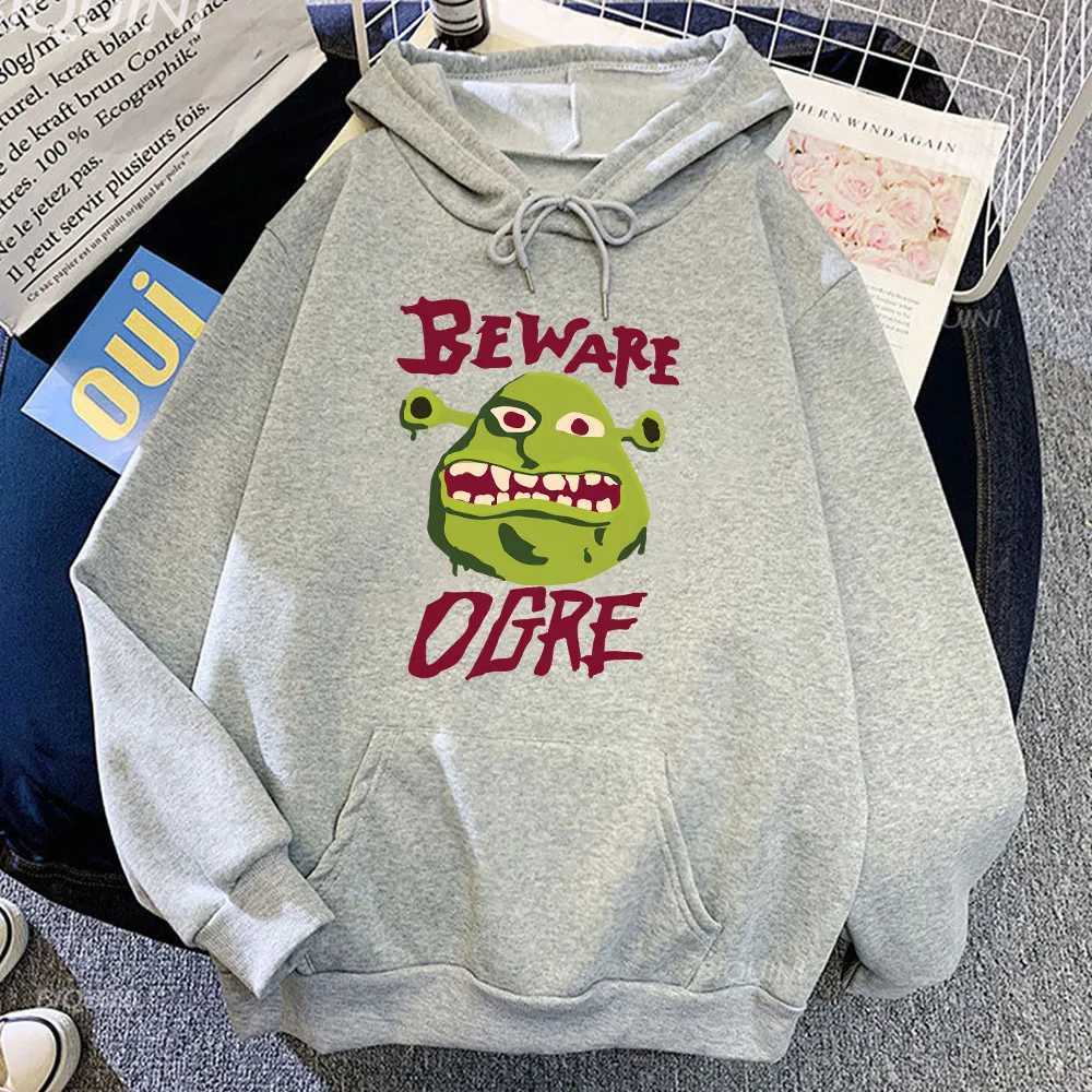 Monster Shrek Mens Hoodie Mens and Womens Fashion Simple Long Sleeve Sweatshirt Autumn and Winter Street Fashion HoodieW240724