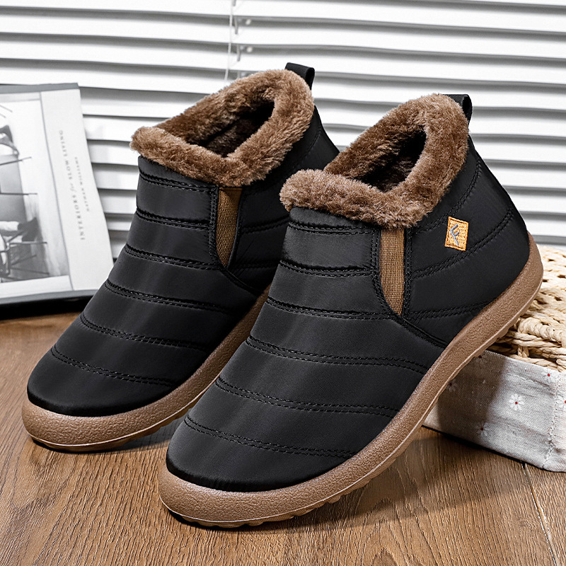 Ddmysports Winter Men S Igh Top Snow With Thick Velvet Boots Couple Polyurethane Cotton Shoes Outdoor