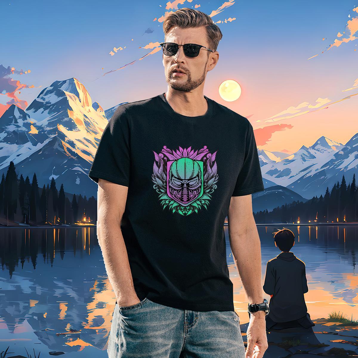 Free Shipping Couples T Shirts ET 100% Cotton 230g Hip Hop Short Sleeve Soft T Shirts Men Custom Cartoon New Tshirts