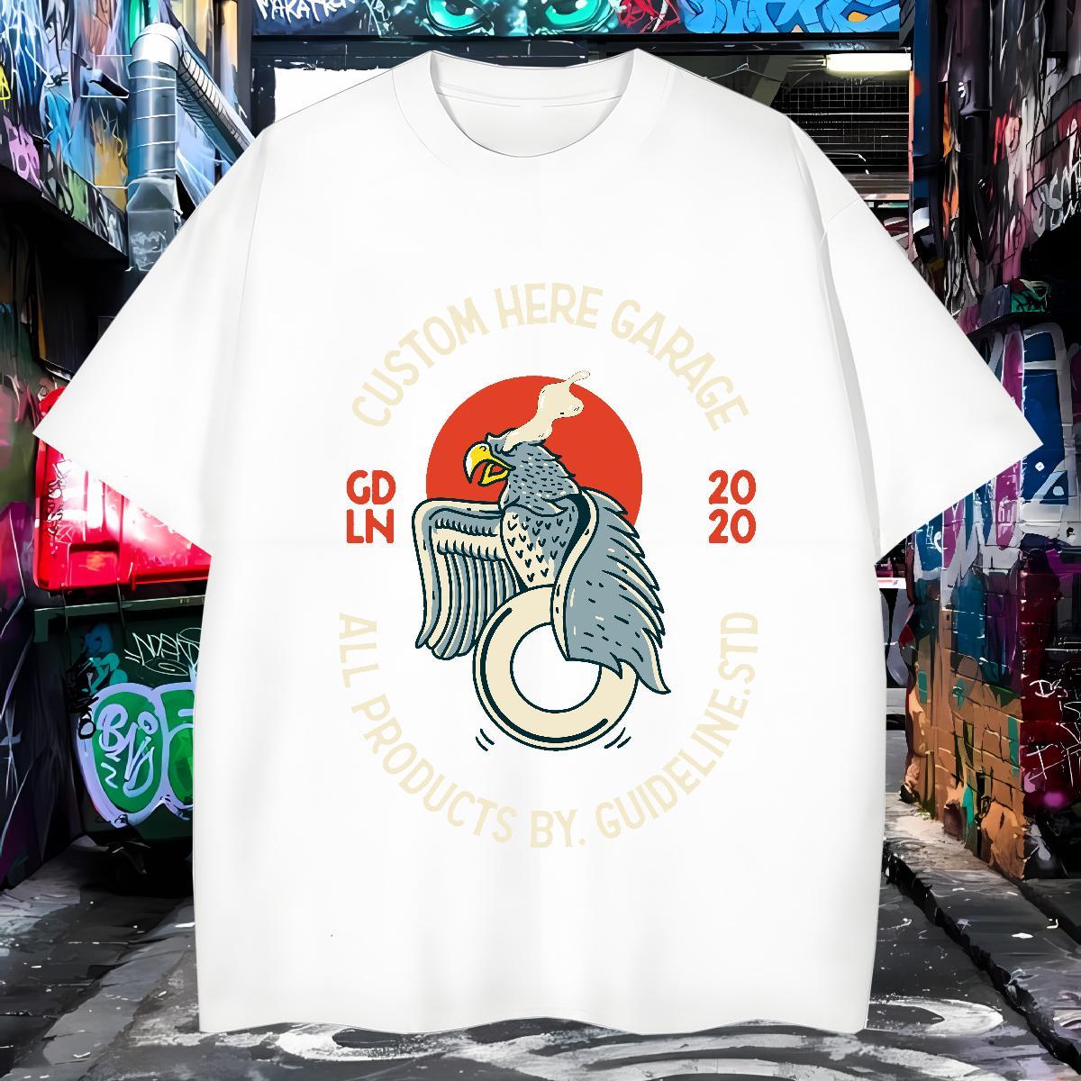 Unisex cool Man T Shirts Street wear Hip Hop Tshirts 230g Pure Cotton Fashion Casual Breathable Oversized Tees