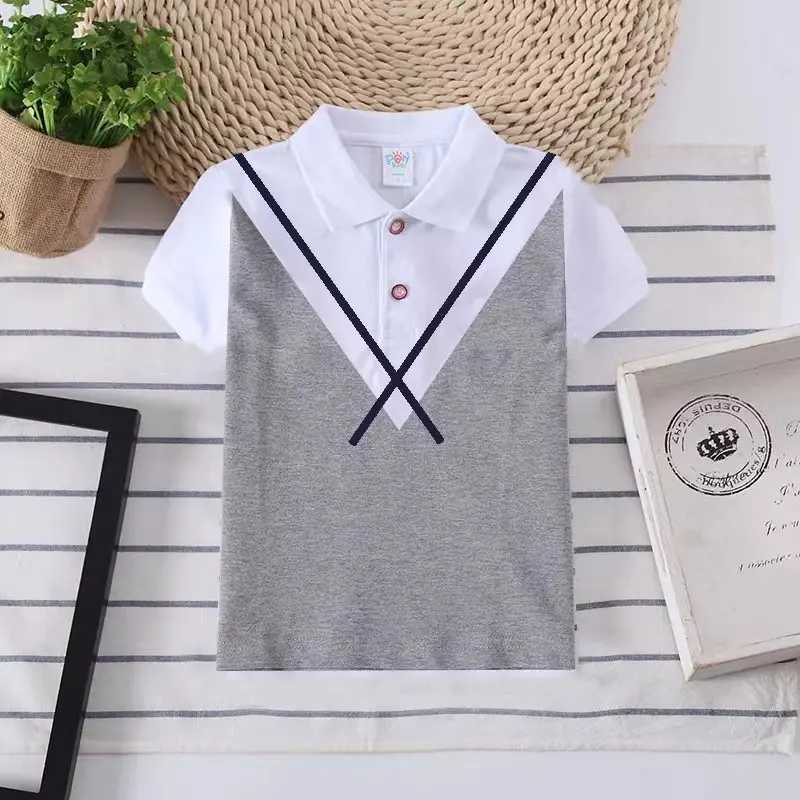 2022 High Quali Kids Polo Shirt Breathable Boys Sports Tops Fashion Short Sleeve Children Polo Shirts for Boy Toddler ClothesXJ241225