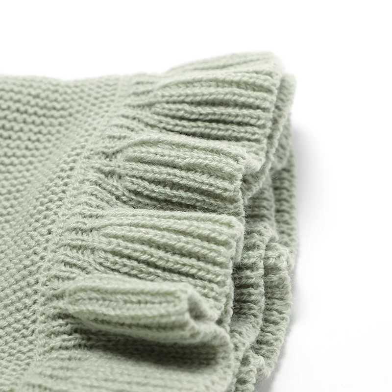 Solid color knitted acrylic 70 x 90 cm baby boy and girl Swaddle blanket newborn baby safety blanket for all seasonsW240810