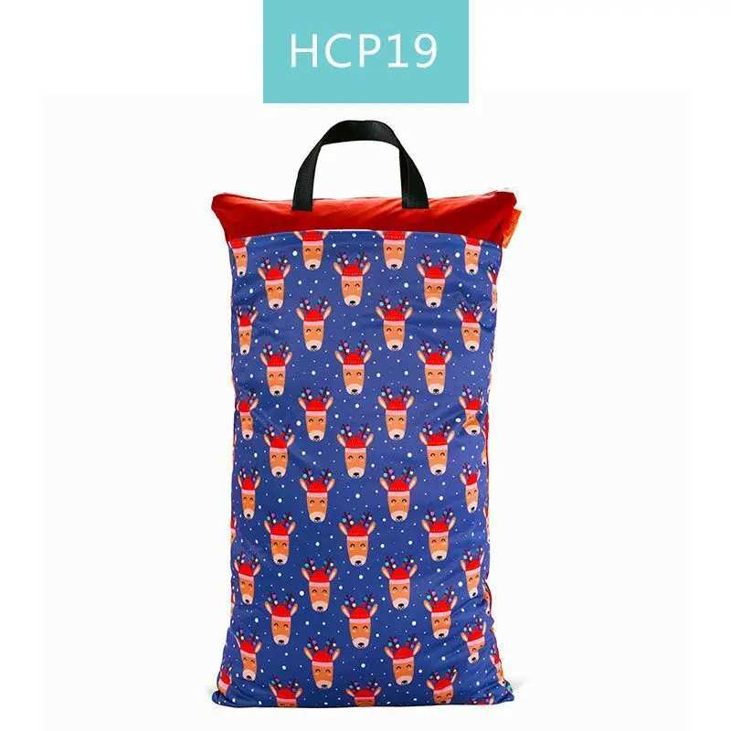 HappyFluent beer size polyester PUL waterproof baby bag for mother baby stroller use 40 * 70cm large double pack diaper wet bag W240812