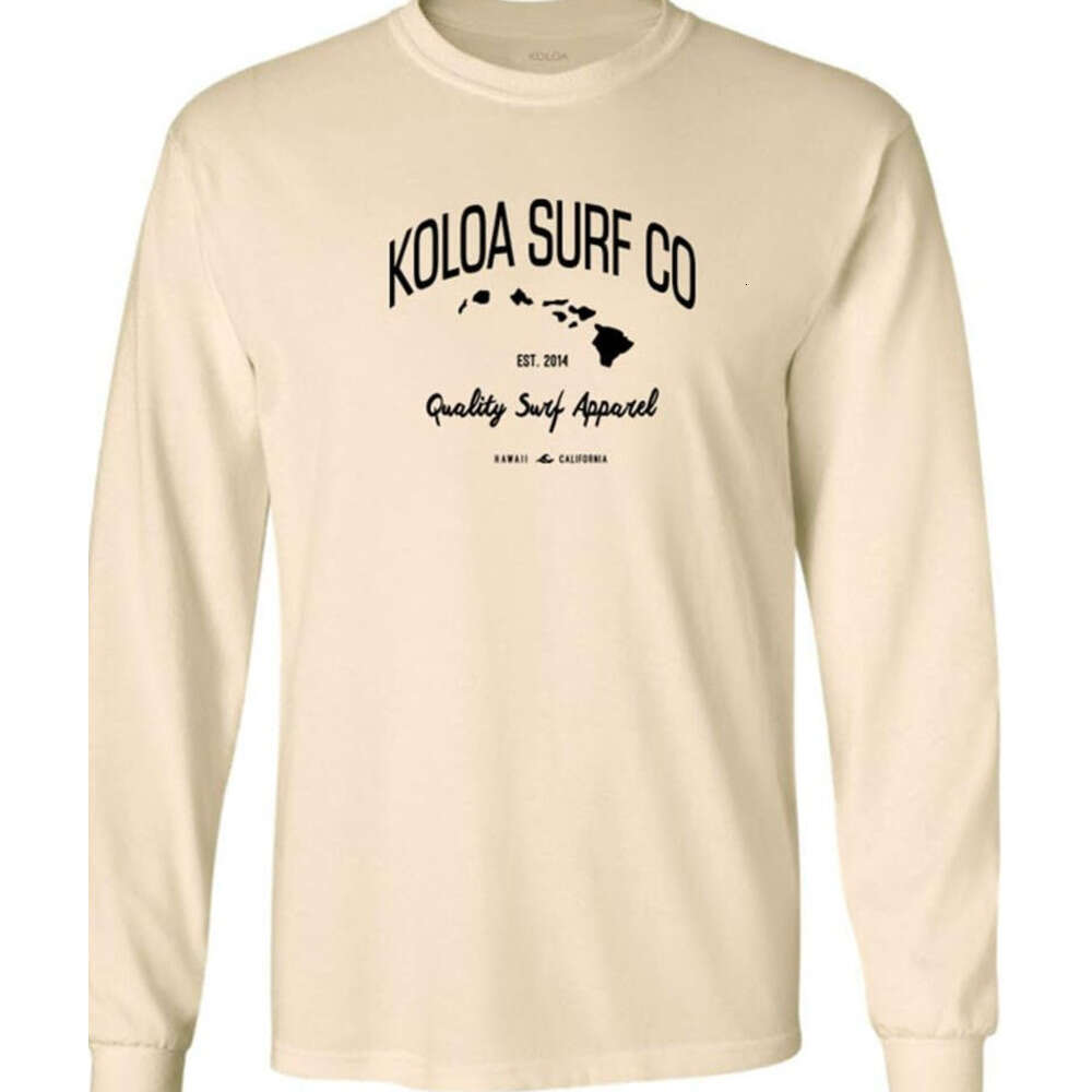 Long Sleeve Shirts for Men sweatshirt USA Koloa Surf Long Sleeve Islands Heavy Cotton T-Shirts. Regular, Tall T shirt Tee Streetwear Casual tops cloth