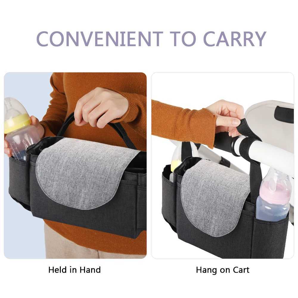 Multi functional baby stroller organizer urine bag waterproof polyester baby diaper bottle bag baby urine bag W240812