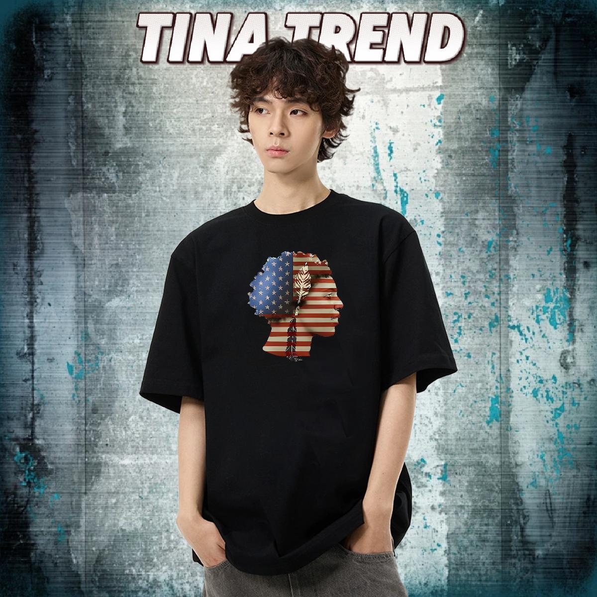New T Shirt For Man portrait Polos 100% Cotton 230g High Street Hip Hop Wholesale Black Oversized Short Sleeve Soft Men Tshirts