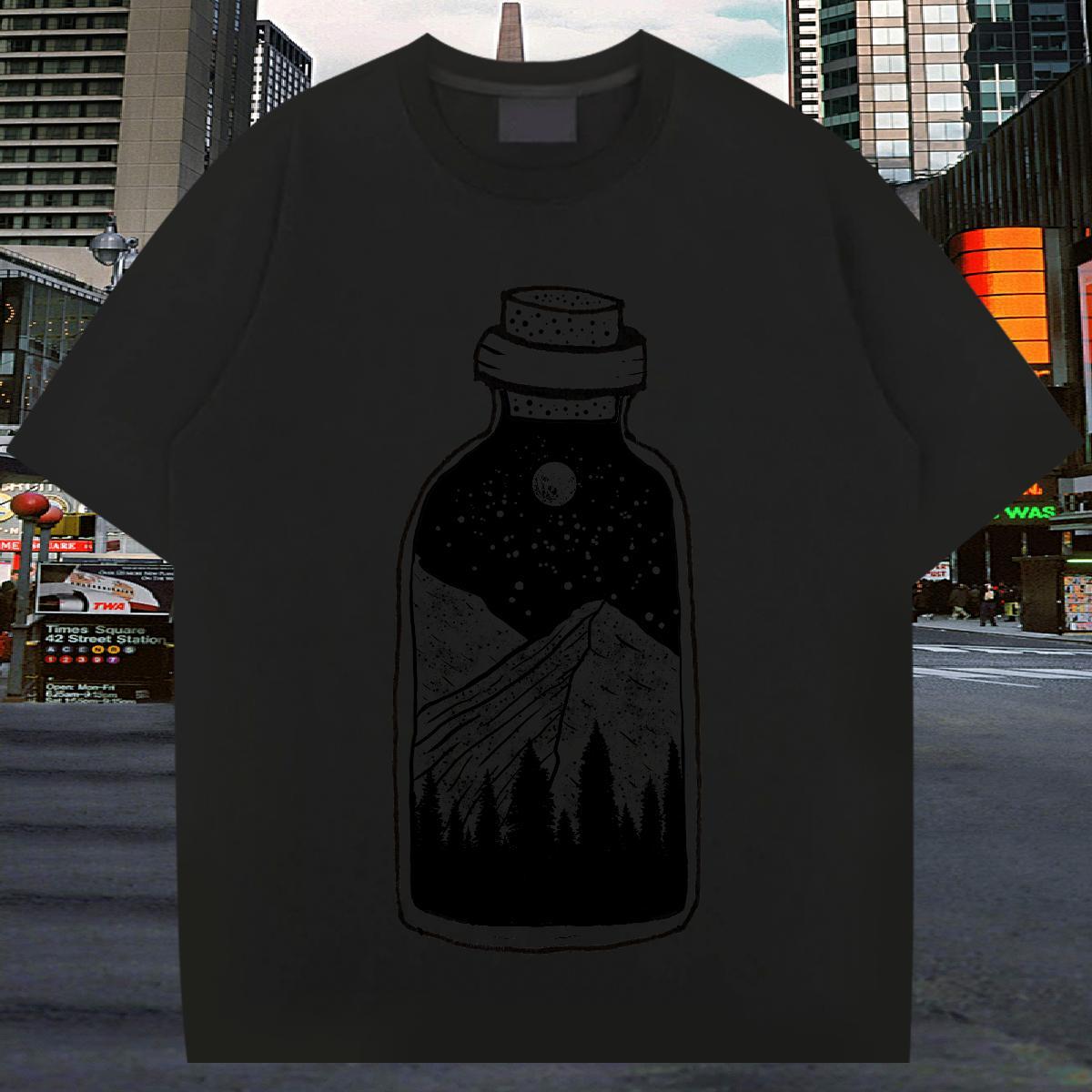 Customized T-Shirts mountains Clothings 230g 100% Cotton Summer Casual Unisex Custom Big Size Breathable Short Sleeve Mens Tshirts