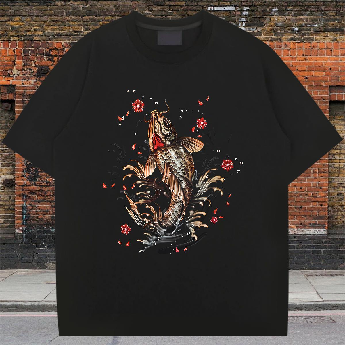 Free Shipping Mens T Shirts Breathable Soft Outdoor Anime Print 230g 100% Cotton Tshirt for Man Woman Classic Tee Shirt