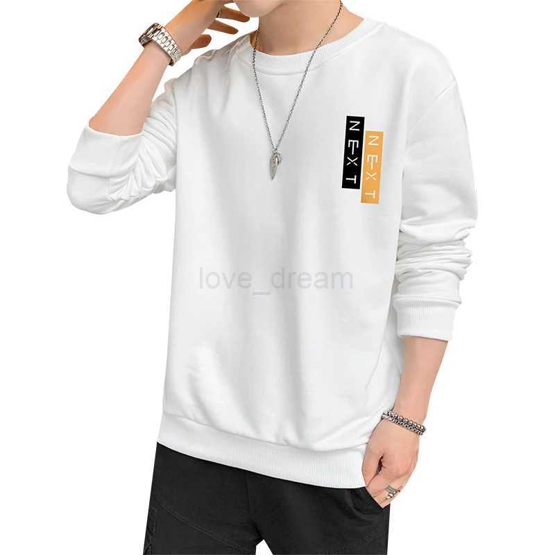 New Autumn and Spring Long sleeved T-shirt for Mens Sweater Underlay Shirt for Mens Round Neck Pullover Sweater for MenXJ240812