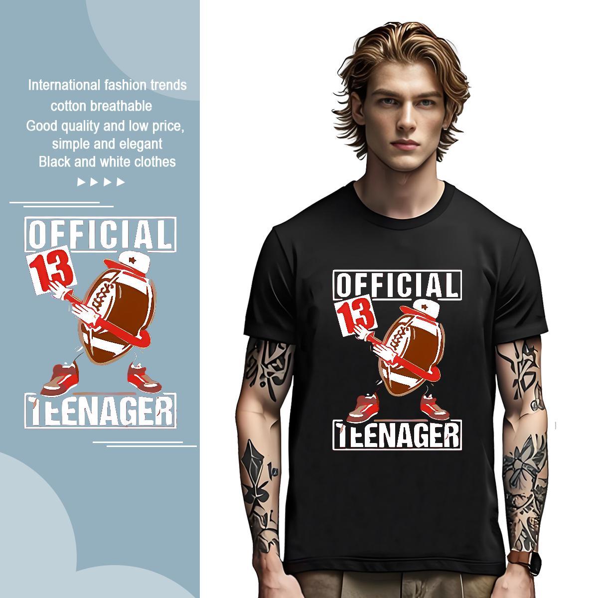 Loose Fit Men Tops Tees rugby 100% Cotton 230g Street Pure Cotton Men T Shirts Plus Size Cartoon Wholesale Clothes