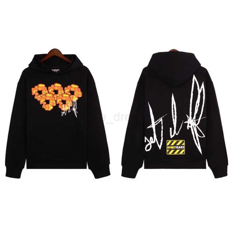 Autumn and Winter American High Street Trendy Warm Long Sleeve Hoodie Fun Printed Loose Oversized Hoodie Casual Sports ShirtXJ240812