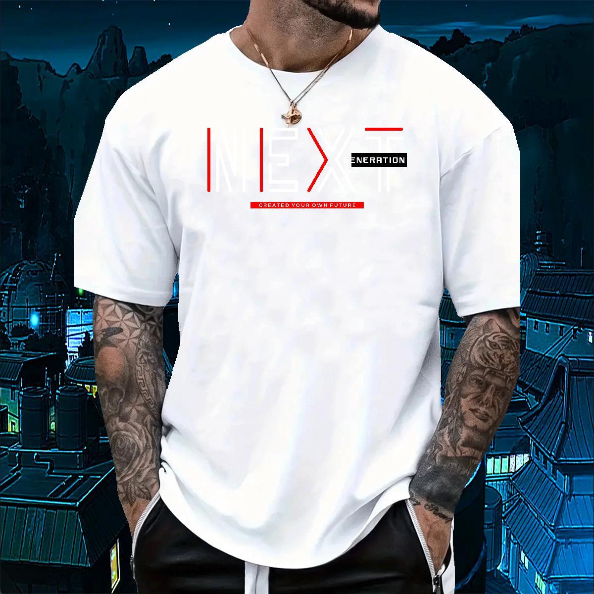 Classic Mens Tshirts letter 230g Cotton Daily Outfit Pure Cotton T-Shirts for Men Custom Print Plus Size Customized Tees
