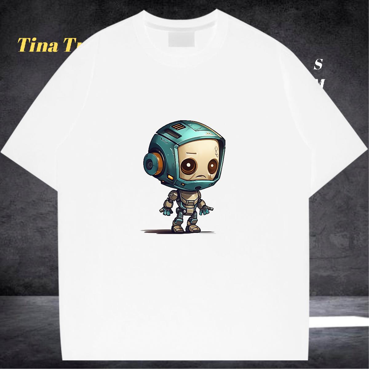 DIY Mens T Shirts ET Tops Shirt 230g Pure Cotton Sports Casual Brand Custom Cartoon Breathable Short Sleeve Men Tees