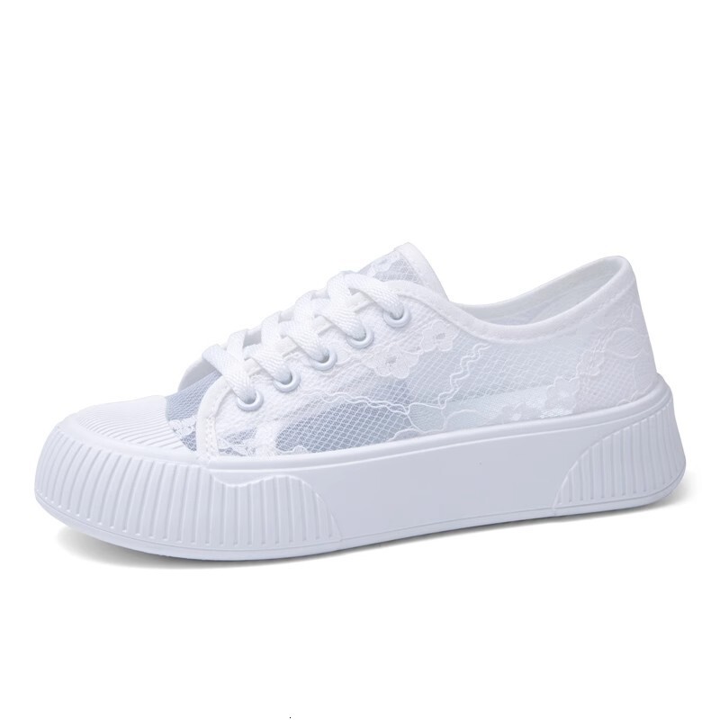 Ddmysports Little White Women S Summer New Single Breathable Mesh Ollow Out Thin Style Versatile Instagram Sports Board Shoes Outdoor