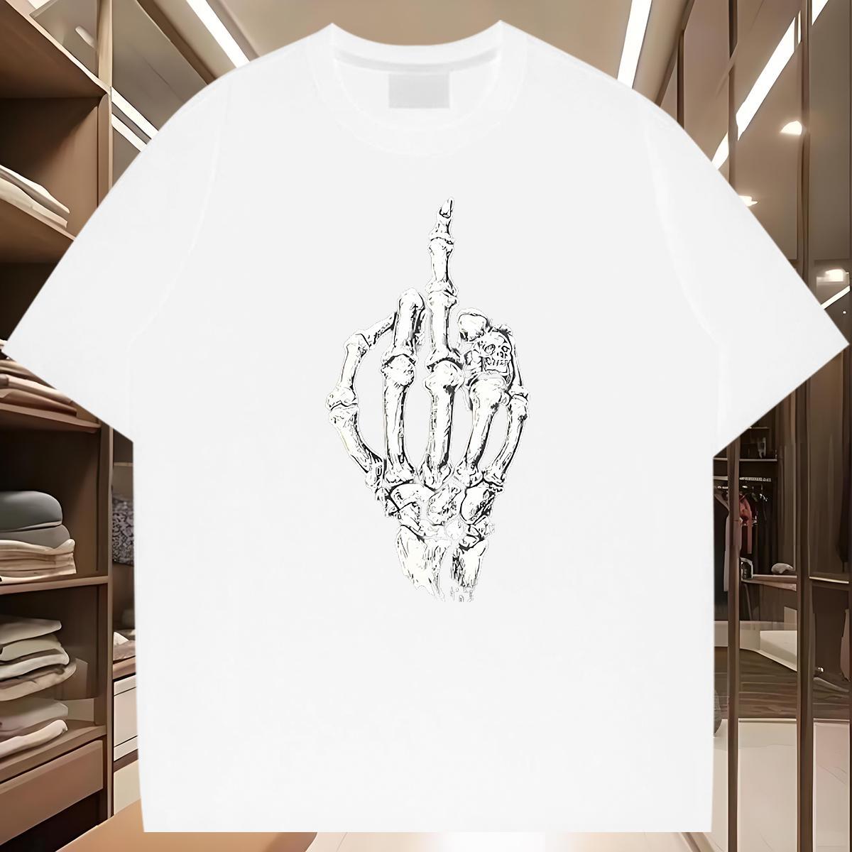 Customized T-Shirts for Men skull Top Tees 230g Cotton Street Casual Popular Custom Printed Breathable Soft Tshirt for Man Woman