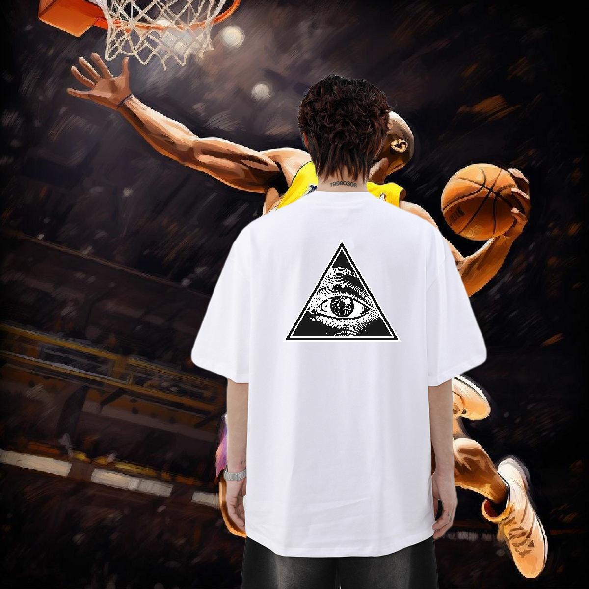 Fashion Designer Men T Shirts eye of the devil Tees Shirts 230g 100% Cotton Sports Casual Unisex Black White Breathable Short Sleeve Men Clothes T-Shi