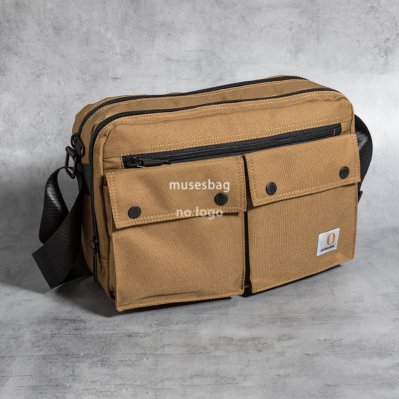 Korean version of men's shoulder bag fashion student crossbody bag single shoulder bag Japanese school style simple canvas satchel tide