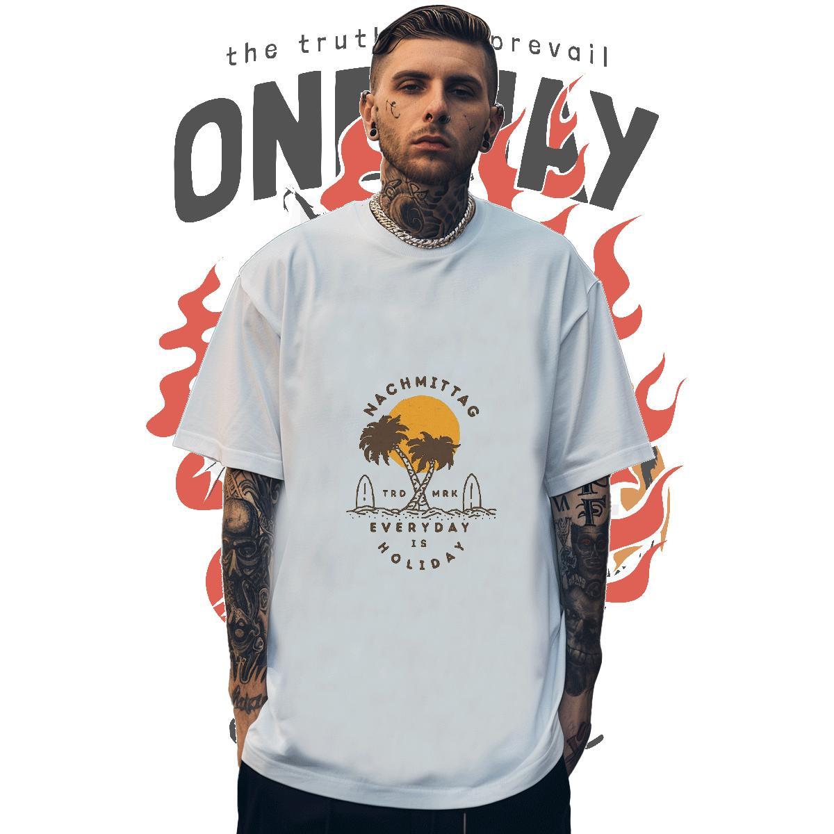 Designer Men Tshirts tree 230g Pure Cotton Home Outdoor O Neck Short Sleeves Mens T Shirts Customized 2024 Designer Polos