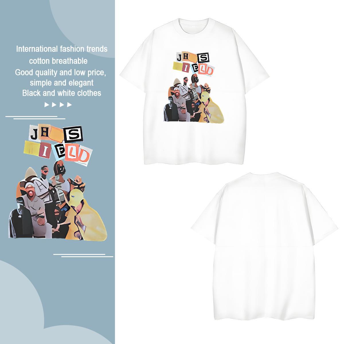 T Shirts Men 230g Pure Cotton portrait Outdoor Crew Neck Oversized 3XL 4XL Men Tshirts DIY Customized Loose Fit Tees Shirts