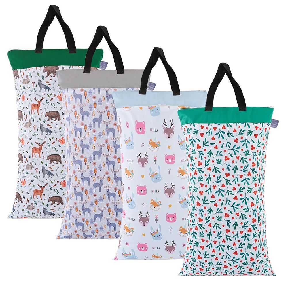 Elinfant 1 piece laundry room with two zippered waterproof diaper bags large hanging wet/dry paint bag used for inserting diapers W240812