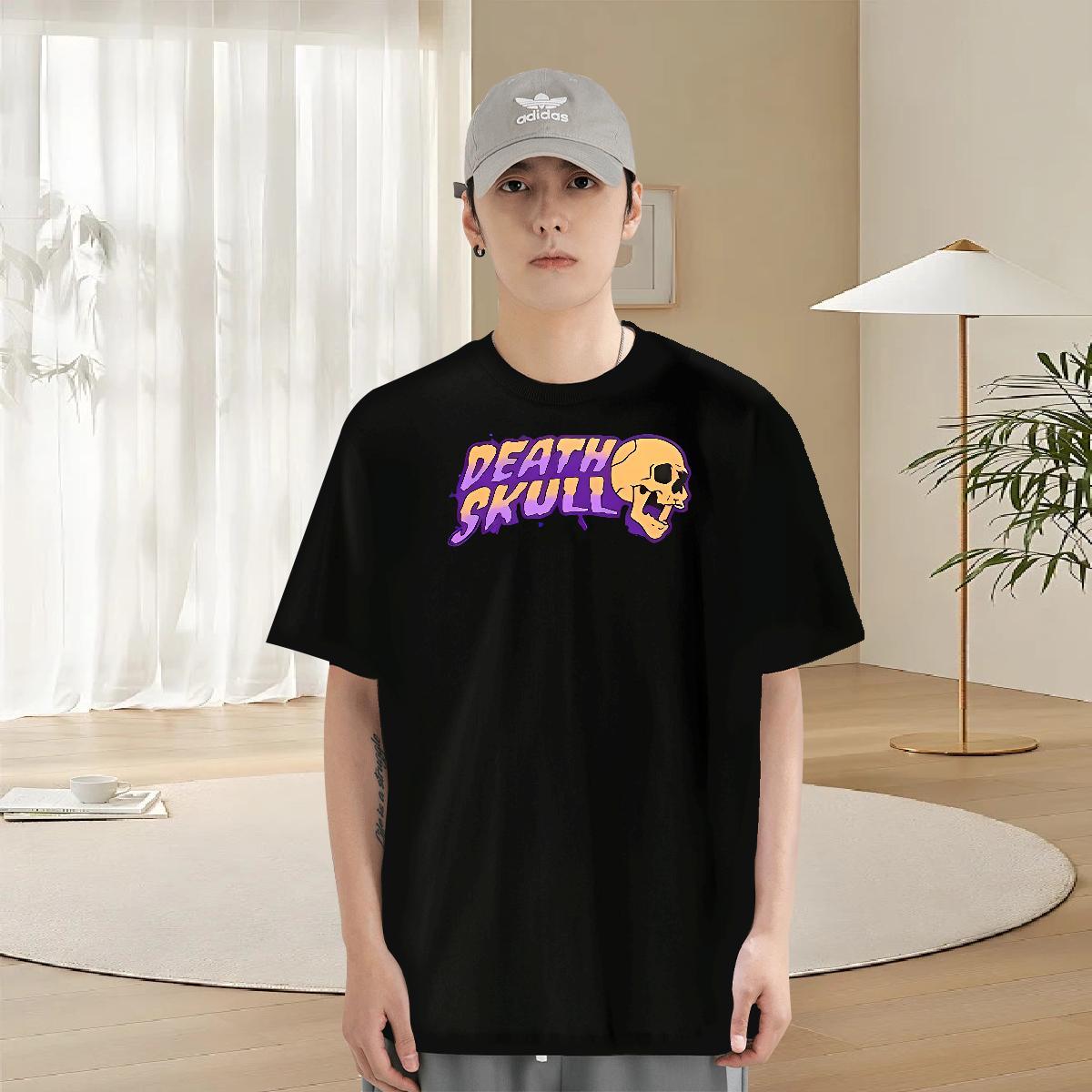 Custom Man T Shirts skull Tops Shirt 230g Pure Cotton Hip Hop Classic Custom Cartoon O-Neck Short Sleeve Mens Tshirts