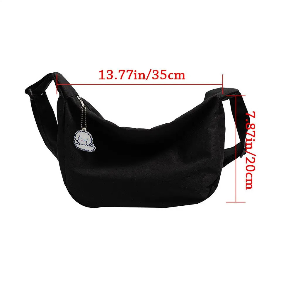 Women Canvas Shoulder Bag Zipper Handbag Large Capacity Travel Sport Crossbody Bags 240810Z