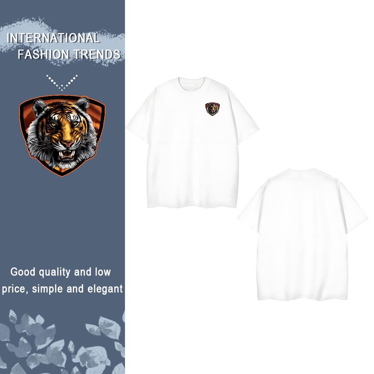 T-Shirts 230g 100% Cotton ferocity Casual Daily Wear O-Neck Short Sleeve Floral Print Tshirt for Man Woman Factory Direct Cool Design Tops