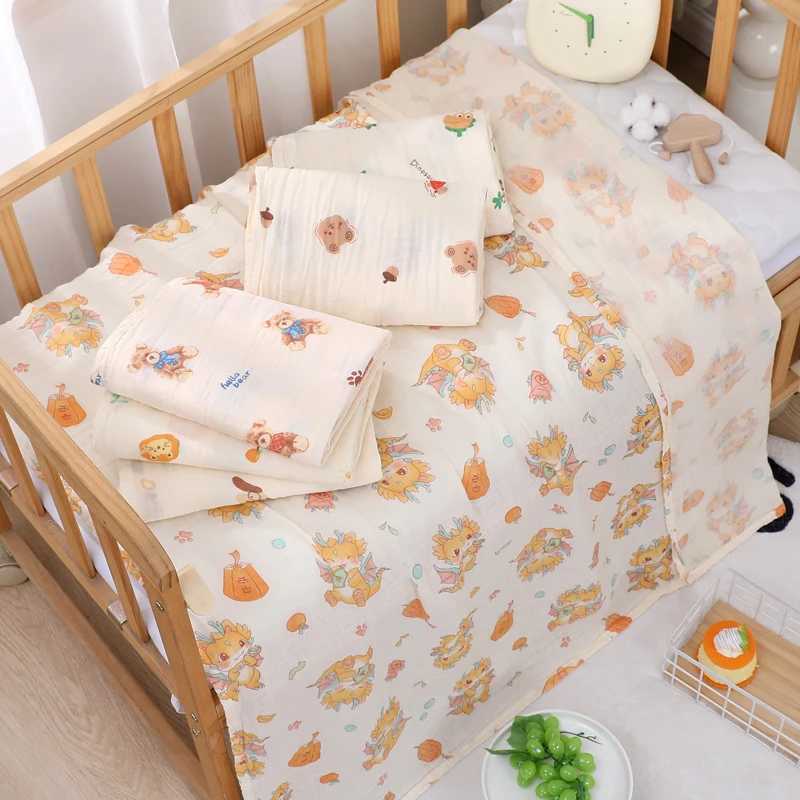 Baby blanket newborn plain cotton bath towel summer baby stroller cover packaging Gauze baby sleeping blanket baby suppliesW240810