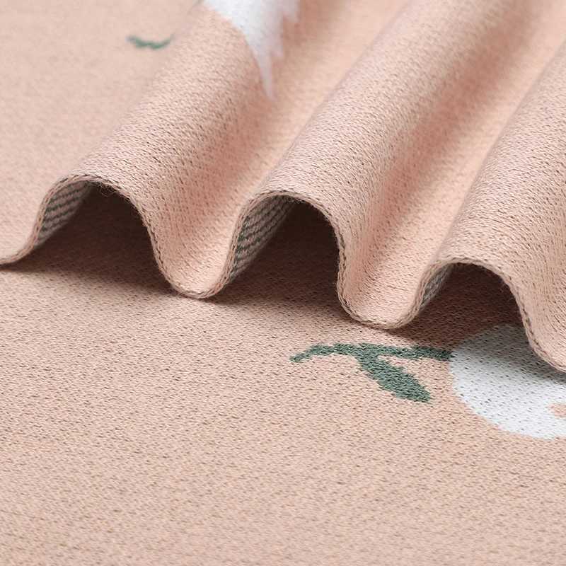 Newborn baby blanket 100 * 80cm breathable cotton knitted baby crib for boys and girls honeycomb 100 * 80cm outdoor throwing game mat for young childr