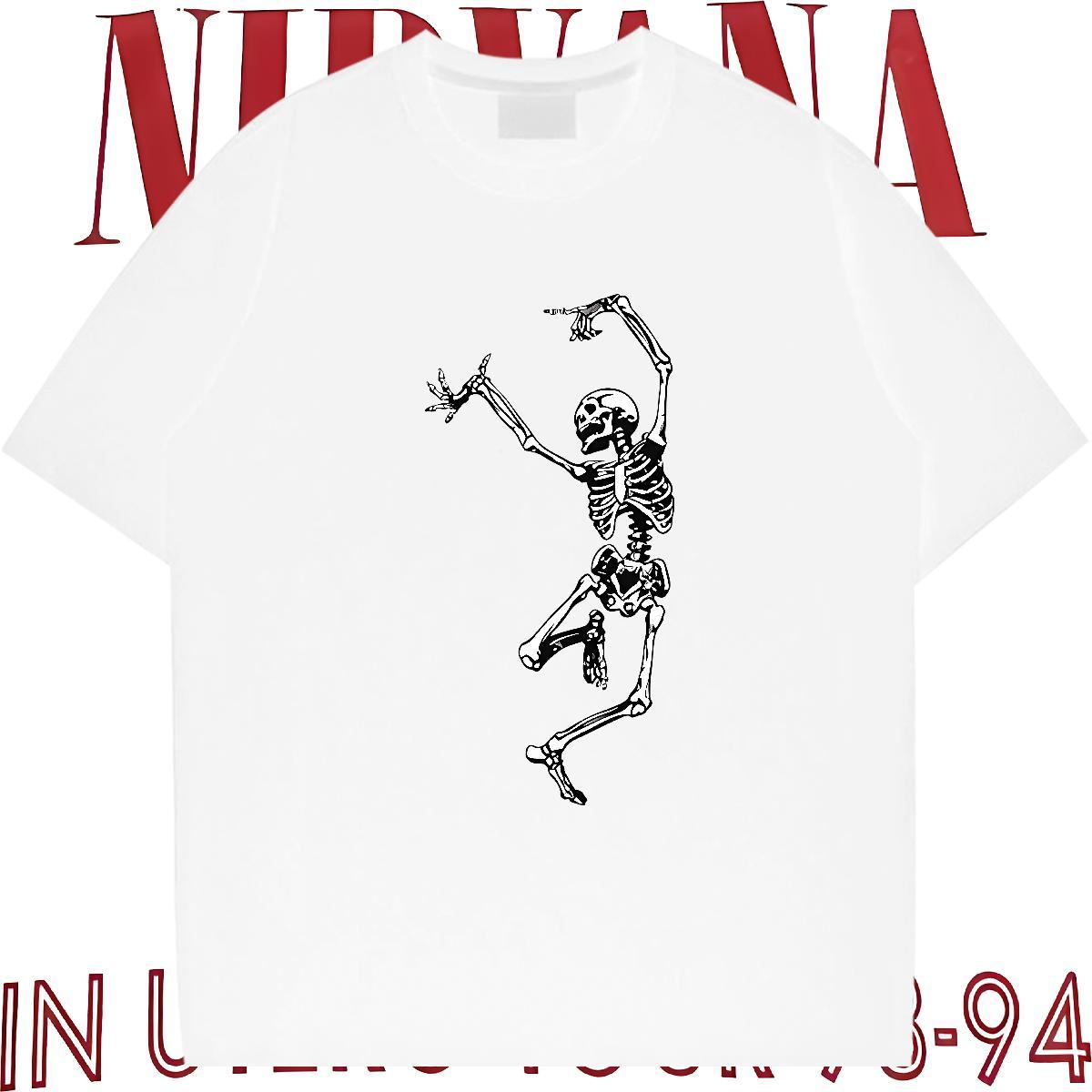 Fashion New T shirt skull Tees Shirts 230g Pure Cotton Street Wear Brand Asian Size Short Sleeve O-Neck Couples T Shirts