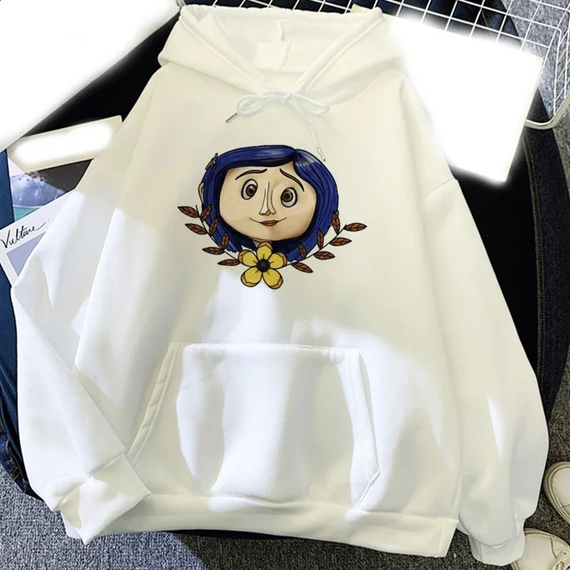 Cartoon Coraline Printed Hoodies Men Woman Streetwear Hoodie Hooded Sweatshirts Pullovers 240805