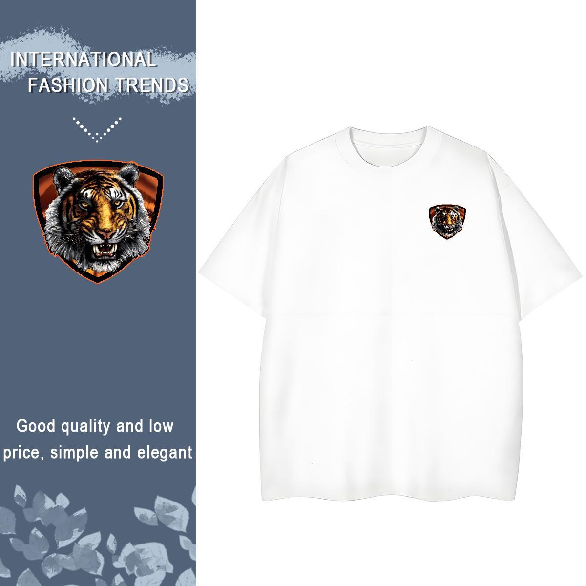 T-Shirts 230g 100% Cotton ferocity Casual Daily Wear O-Neck Short Sleeve Floral Print Tshirt for Man Woman Factory Direct Cool Design Tops