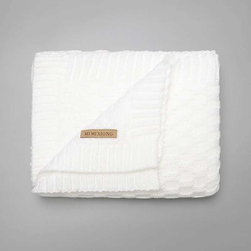 Super soft baby blanket newborn baby stroller baby bag cushion lightweight knitted baby throw receiving blanketW240810