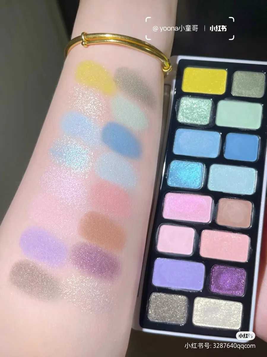 Qianyan 16 color eye shadow matte flash plate powder black Qianyan Cheeeyep jeans sequinsW241212